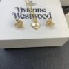 Vivienne Westwood Pearl and Crystal Necklace and Stud Earrings Set, Available in Purple Crystal with White Shell and White Crystal with White Shell