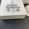Vivienne Westwood Pearl and Crystal Necklace and Stud Earrings Set, Available in Purple Crystal with White Shell and White Crystal with White Shell