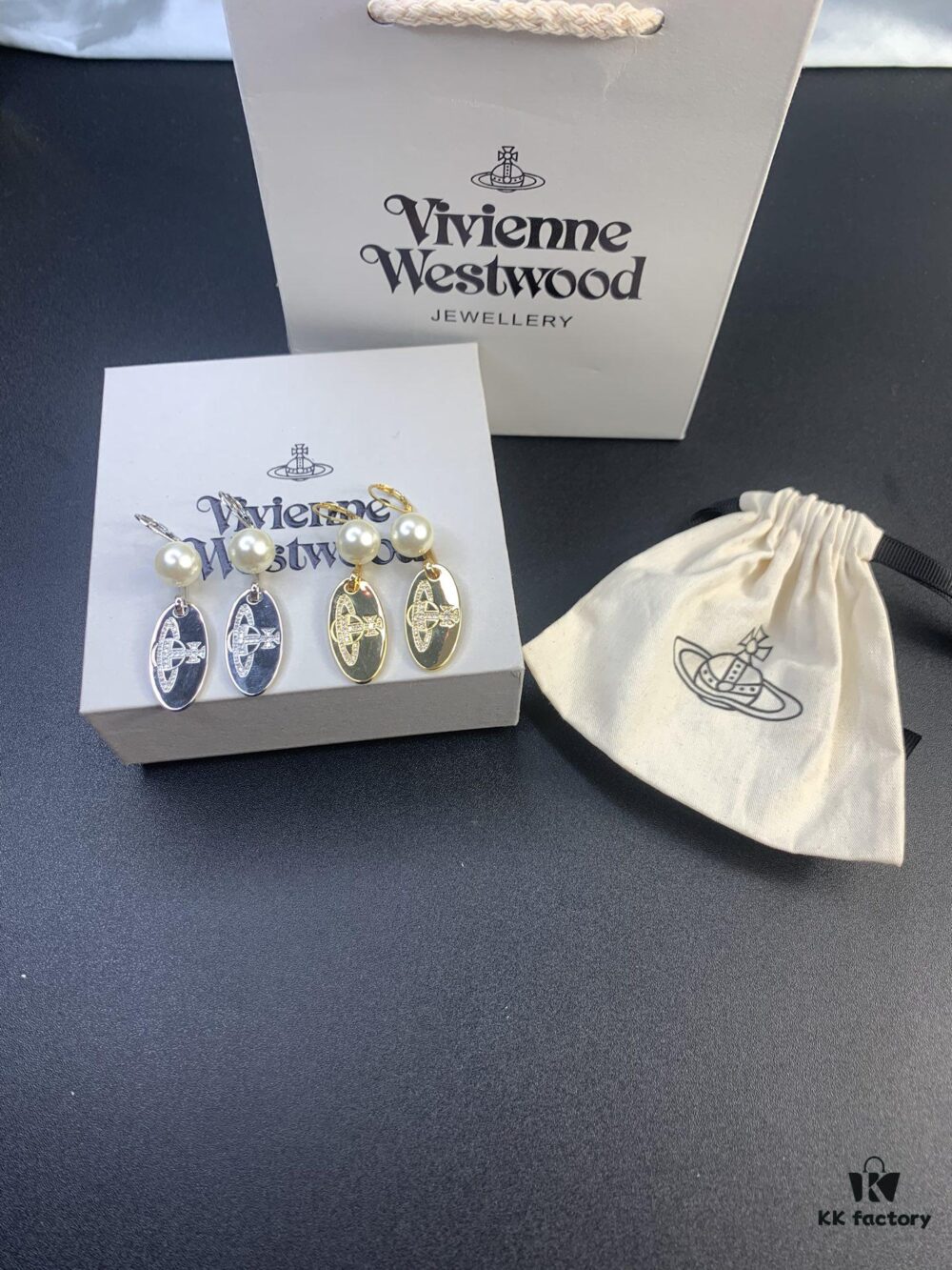 New Arrival Today: Vivienne Westwood-inspired Zircon Oval Pendant Mixed-style Earrings