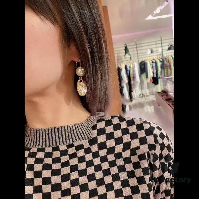 New Arrival Today: Vivienne Westwood-inspired Zircon Oval Pendant Mixed-style Earrings