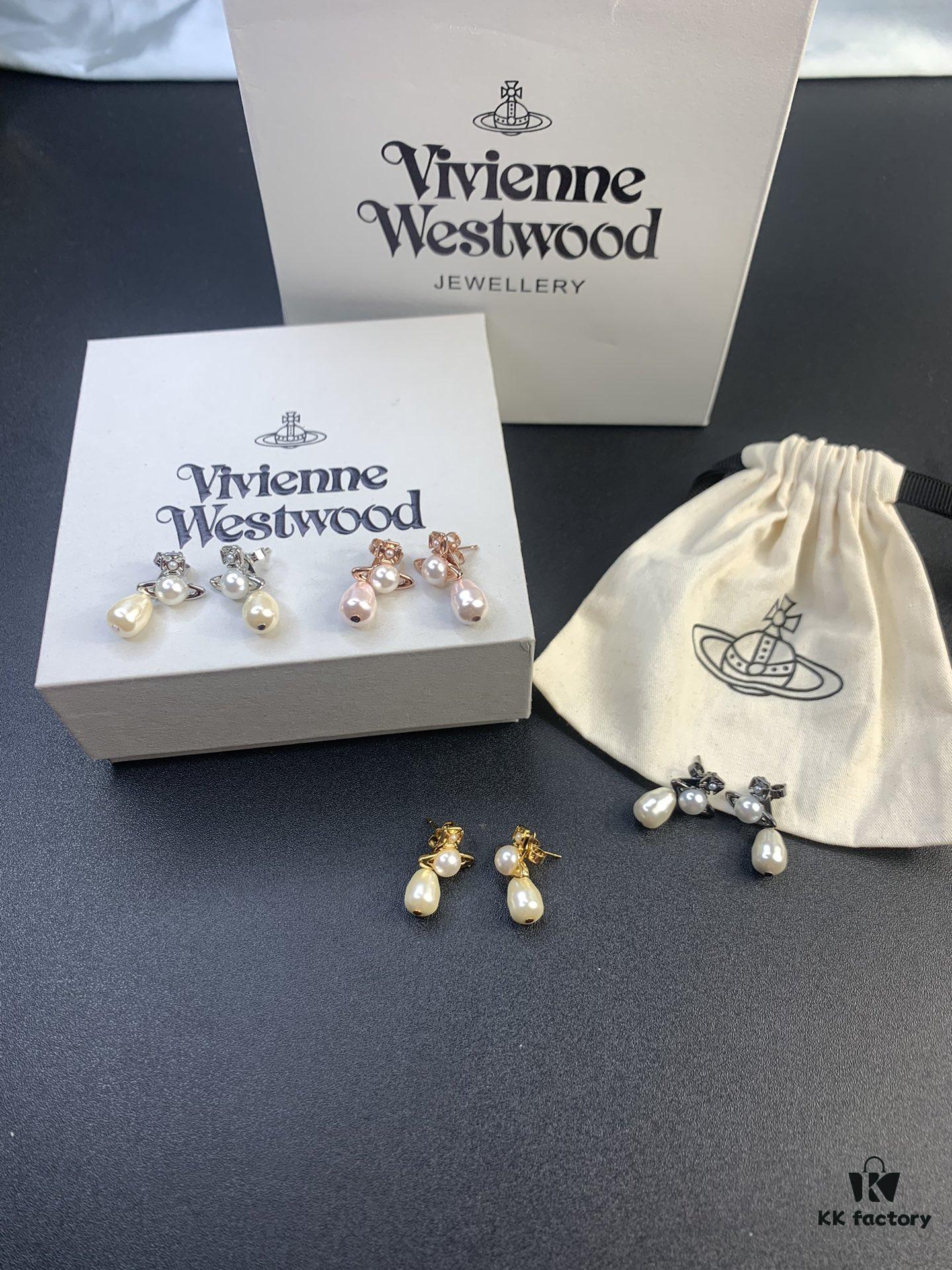 West Queen Detachable Pearl Earrings with Large and Small Pearls