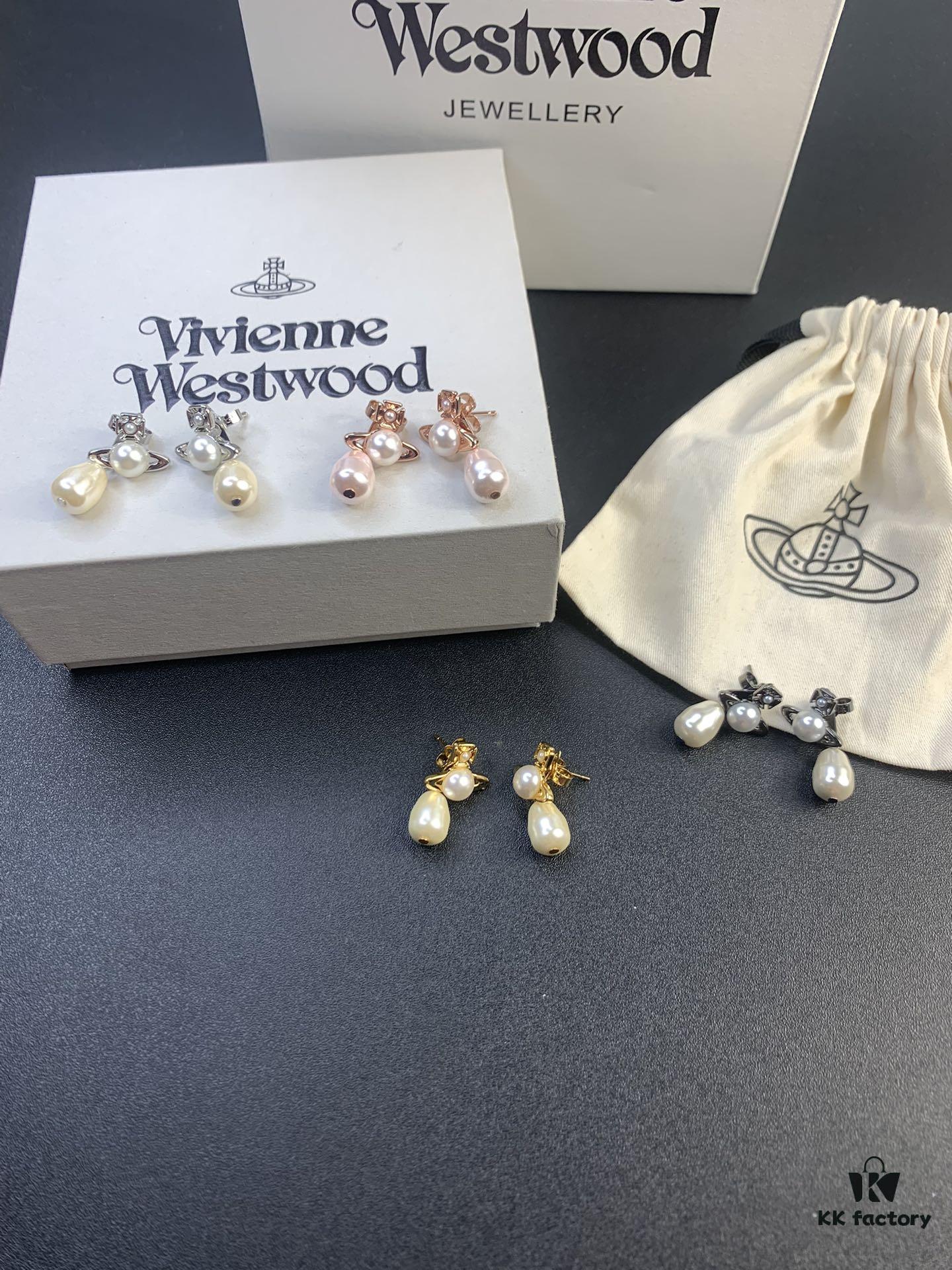 West Queen Detachable Pearl Earrings with Large and Small Pearls