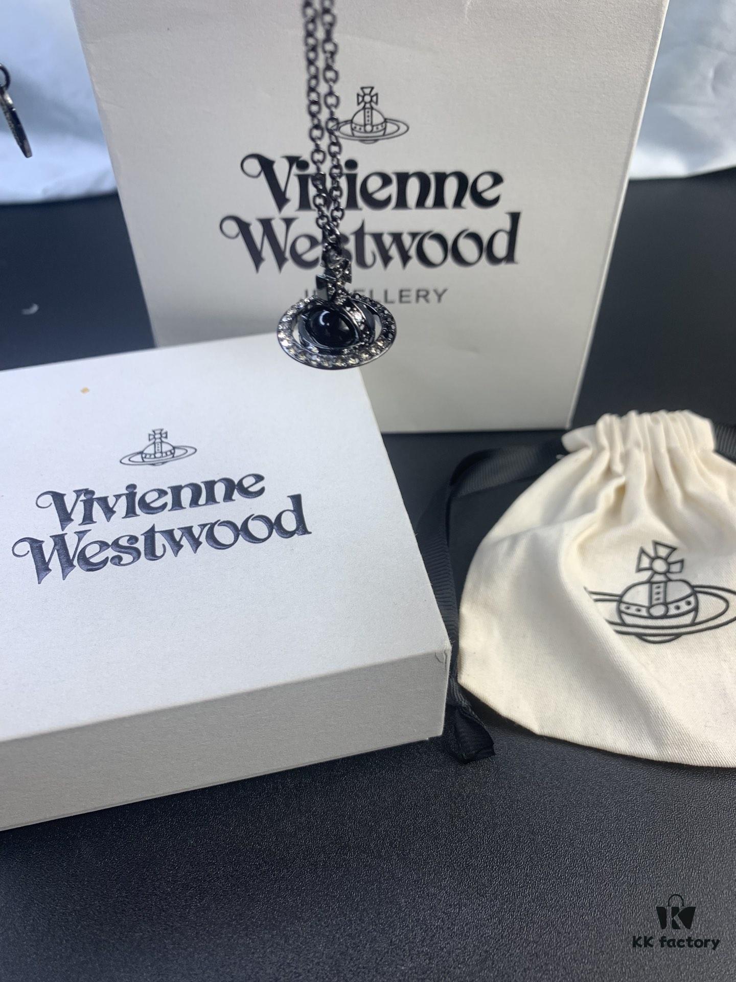 Vivienne Westwood Saturn Gradient Orbit Necklace, High-End and Luxurious