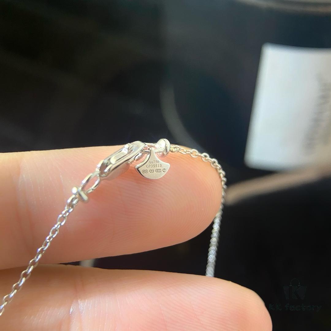 FlowerGirl White Gold Champagne Gold Graff Floral Duo Necklace