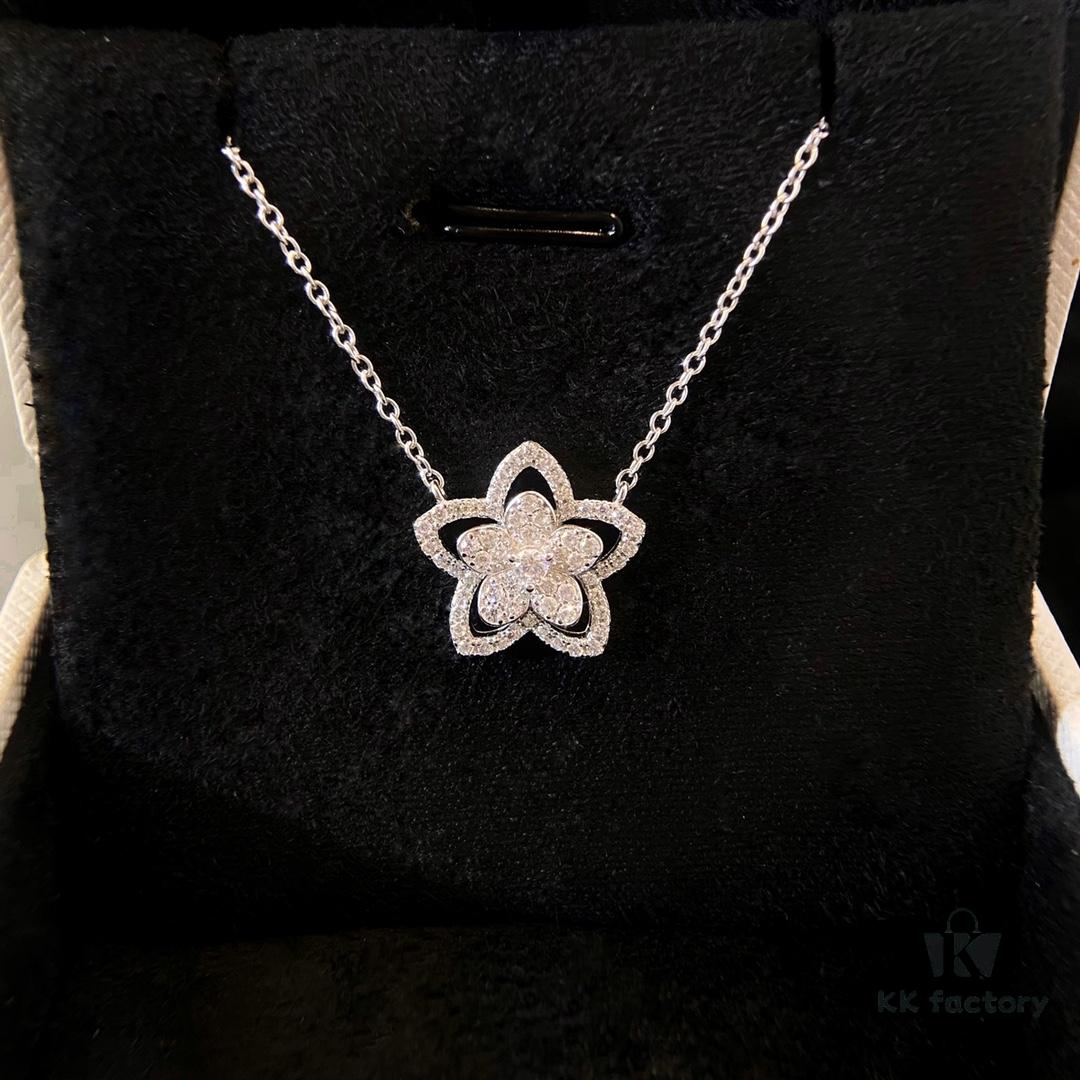 FlowerGirl White Gold Graff Floral Necklace