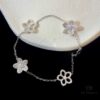 FlowerGirl White Gold Graff Floral Wild Flower Bracelet