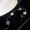 FlowerGirl White Gold Graff Floral Wild Flower Bracelet