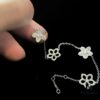 FlowerGirl White Gold Graff Floral Wild Flower Bracelet