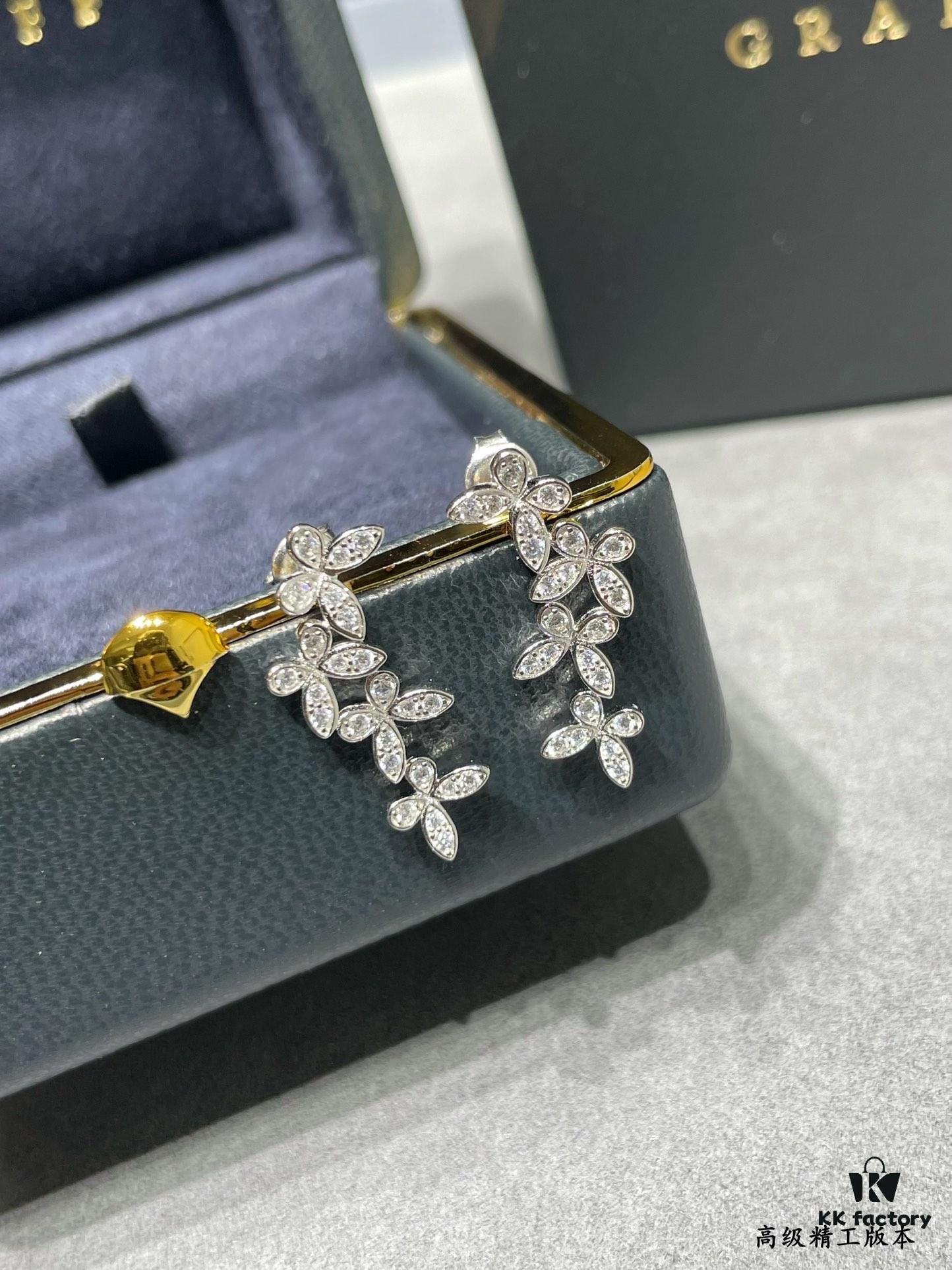 Graff Four Butterfly Stud Earrings, High Jewelry Collection