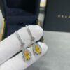 Hand-set with Imported Zircon, Graff-style Teardrop Yellow Diamond Earrings, Exquisitely Sparkling, the Choice of Goddesses