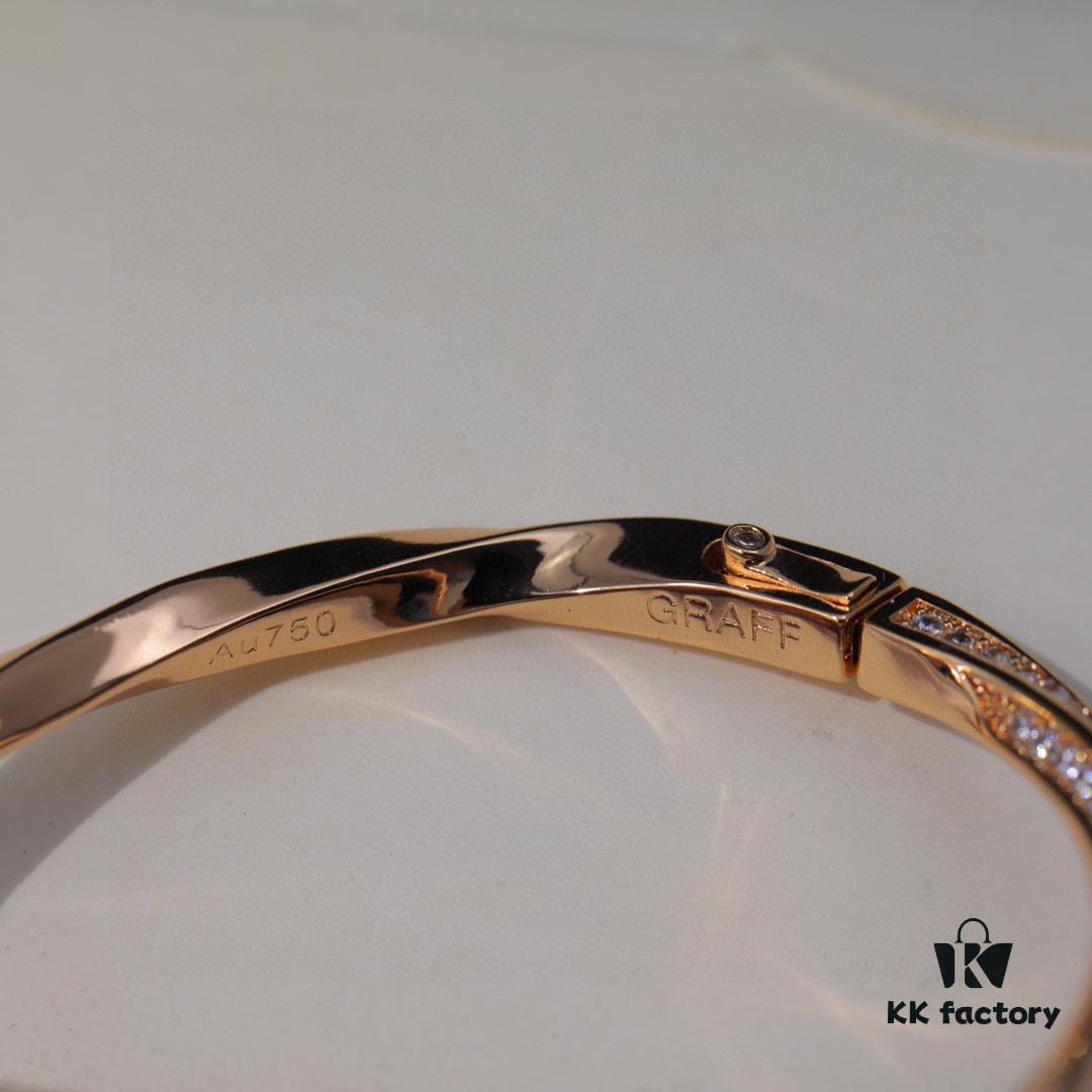 Top Brand Graff Bracelet, Luxury Jewelry Custom Simulation Diamond Series, Premium Electroplated Gold Silver Material, In Stock AE33558