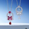 GRAFF Colored Diamond Butterfly Necklace