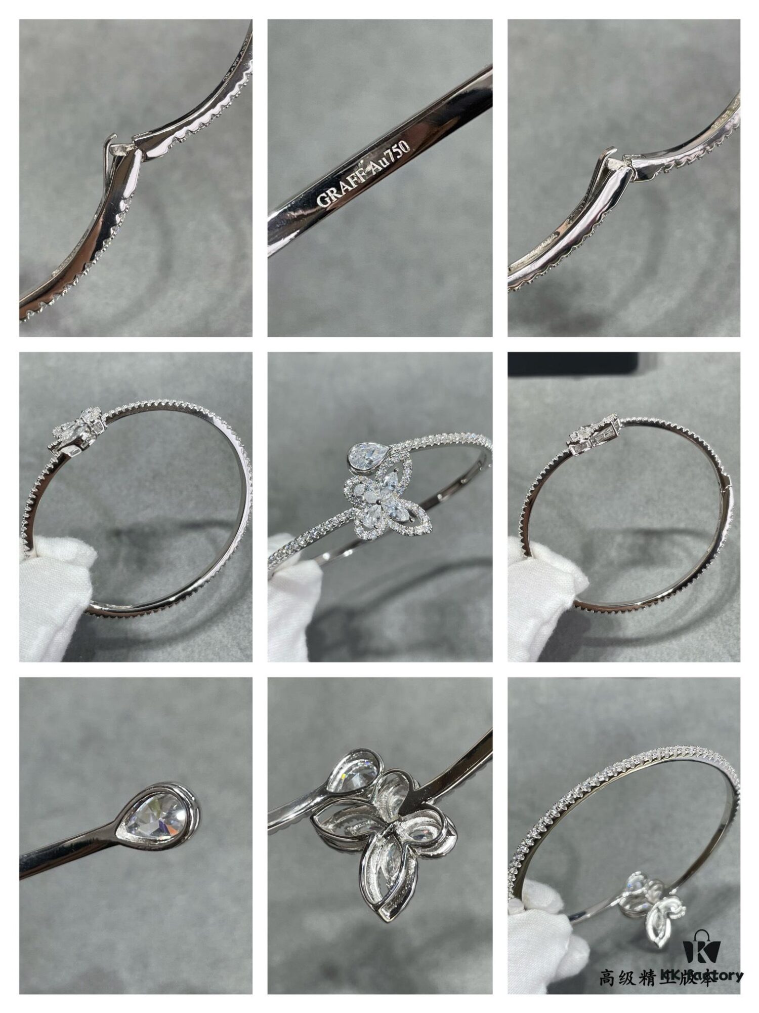 Graff Butterfly Teardrop Bracelet Jewelry with Top Quality Zirconia, Vivid and Exquisitely Crafted