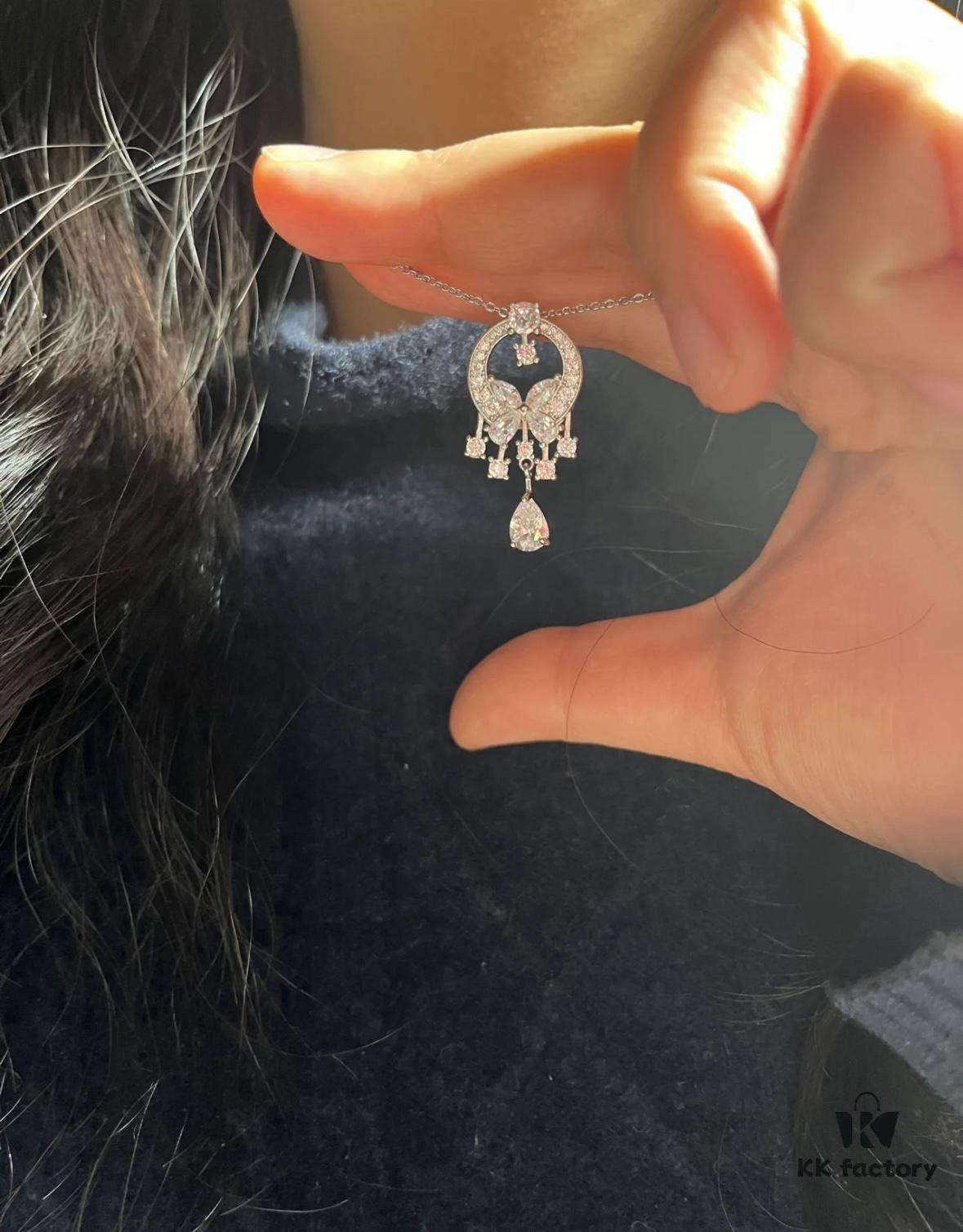 GRAFF Colored Diamond Butterfly Necklace