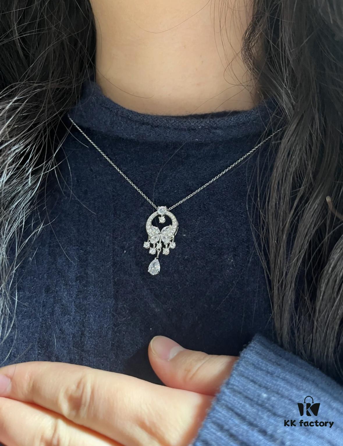 GRAFF Colored Diamond Butterfly Necklace