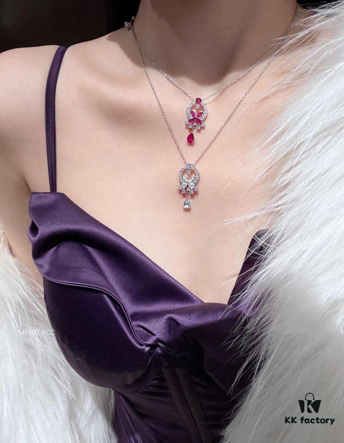 GRAFF Colored Diamond Butterfly Necklace