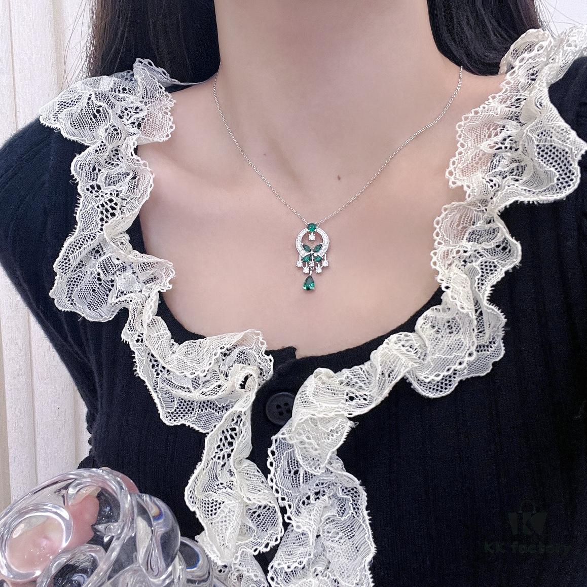 GRAFF Colored Diamond Butterfly Necklace