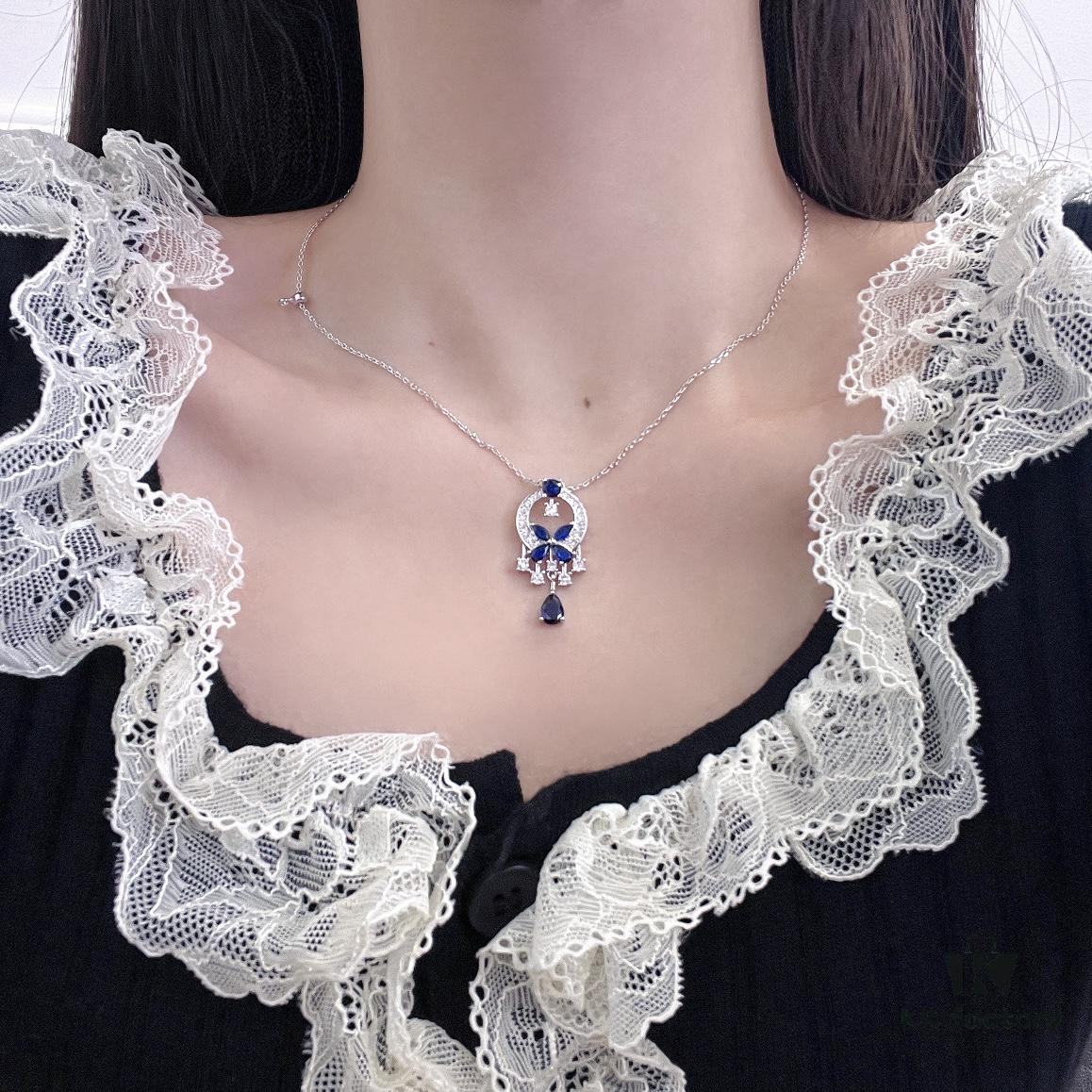 GRAFF Colored Diamond Butterfly Necklace