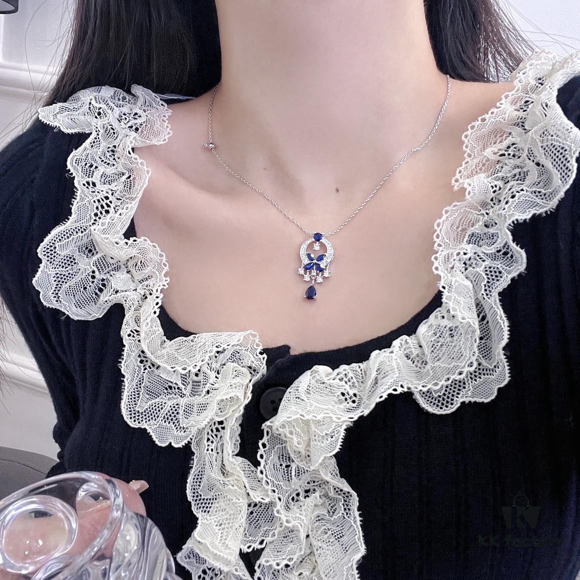 GRAFF Colored Diamond Butterfly Necklace