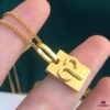 CELINE / Celine Luxury Gold French Zodiac Square Pendant Collar Necklace
