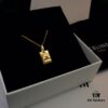 CELINE / Celine Luxury Gold French Zodiac Square Pendant Collar Necklace