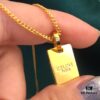 CELINE / Celine Luxury Gold French Zodiac Square Pendant Collar Necklace