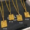 CELINE/Celine Trendy Minimalist Luxury Gold Zodiac Necklace Extremely Versatile