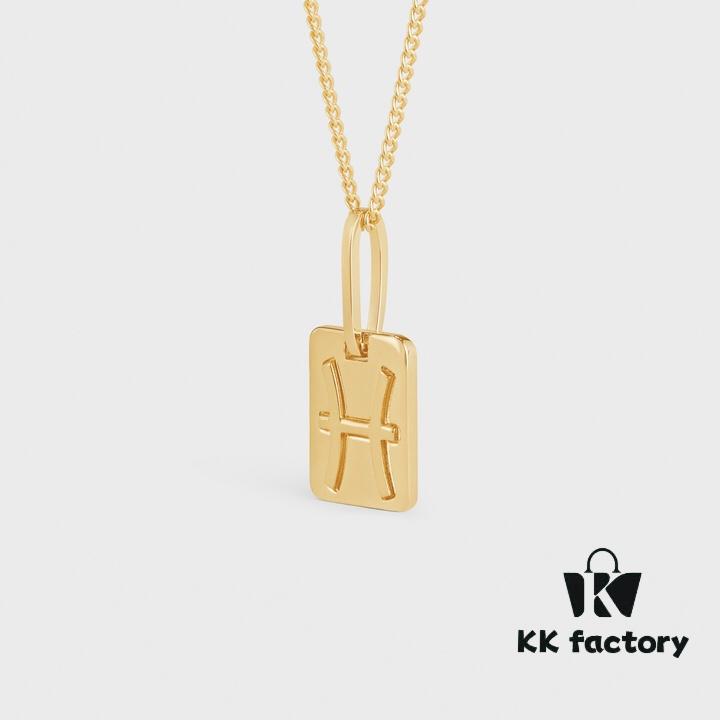 CELINE - Minimalist Luxury Square Pendant Necklace