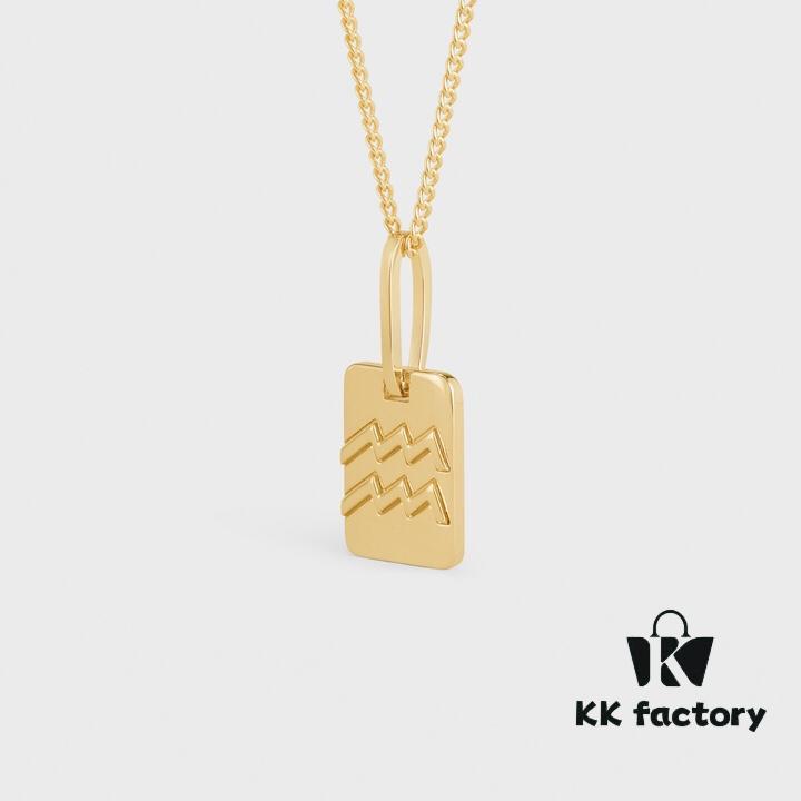 CELINE - Minimalist Luxury Square Pendant Necklace