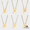 Celine ALPHABET 19 New Arrival 26 Cube Letter Necklace in Gold-Tone Brass