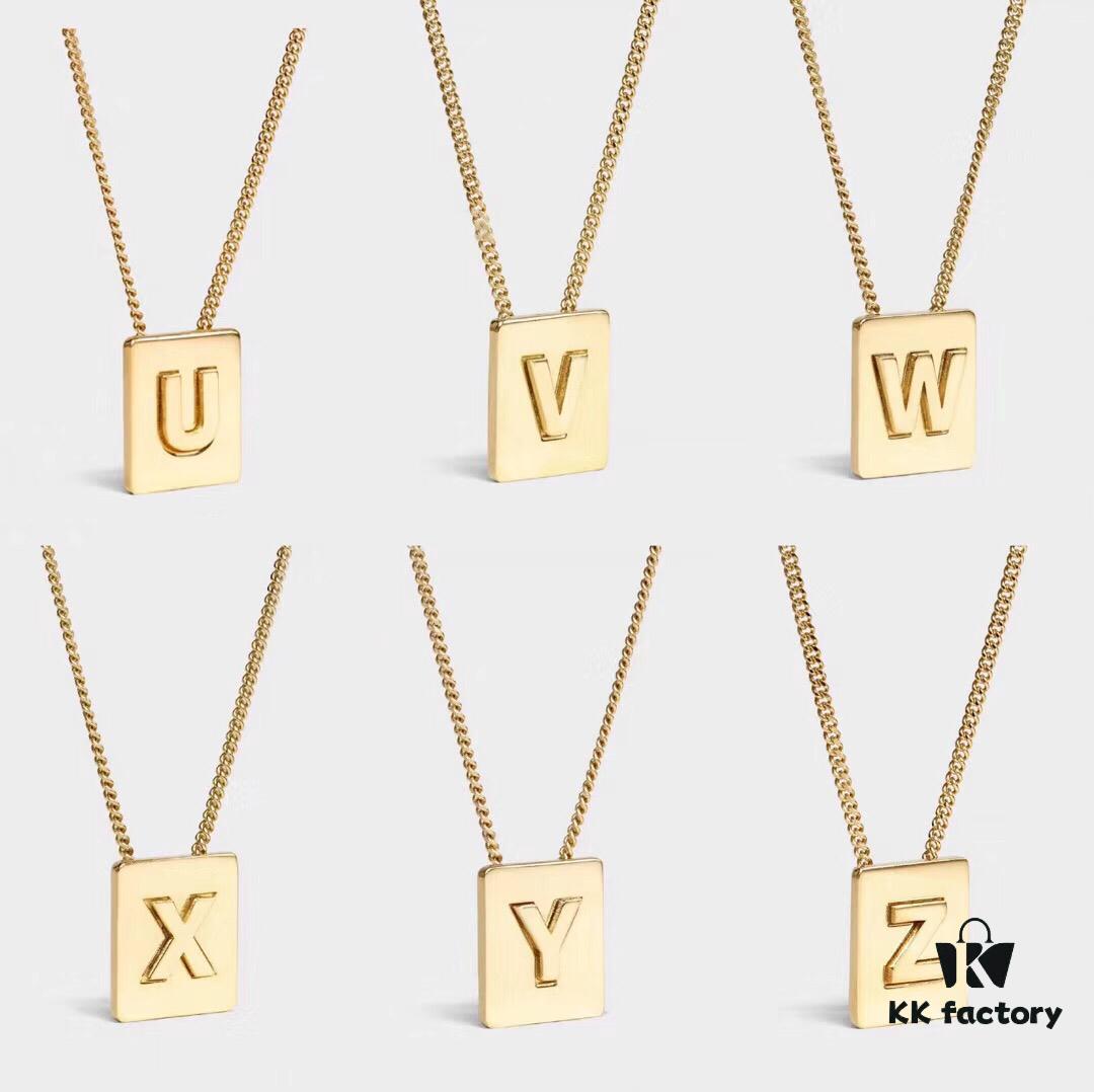 Celine ALPHABET 19 New Arrival 26 Cube Letter Necklace in Gold-Tone Brass