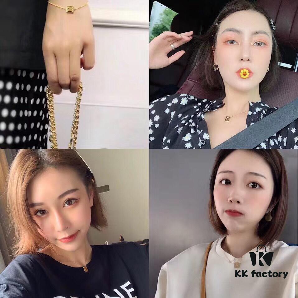 Celine ALPHABET 19 New Arrival 26 Cube Letter Necklace in Gold-Tone Brass