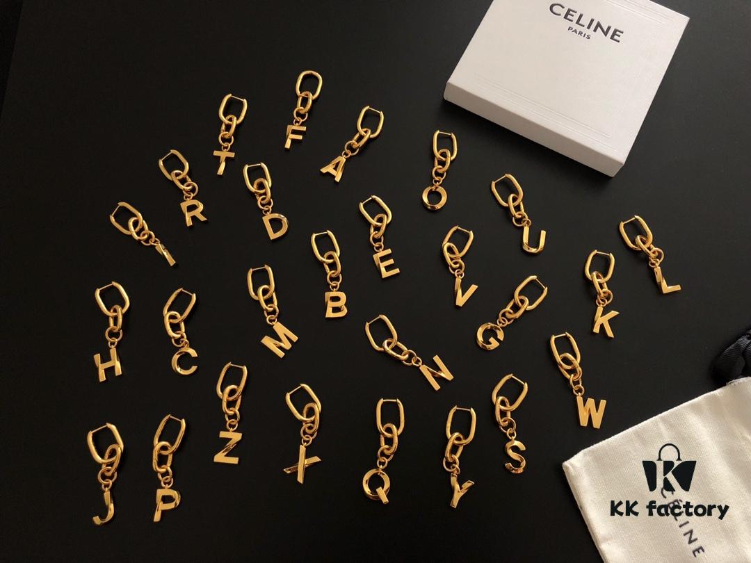 Celine New Letter Necklace / Earrings