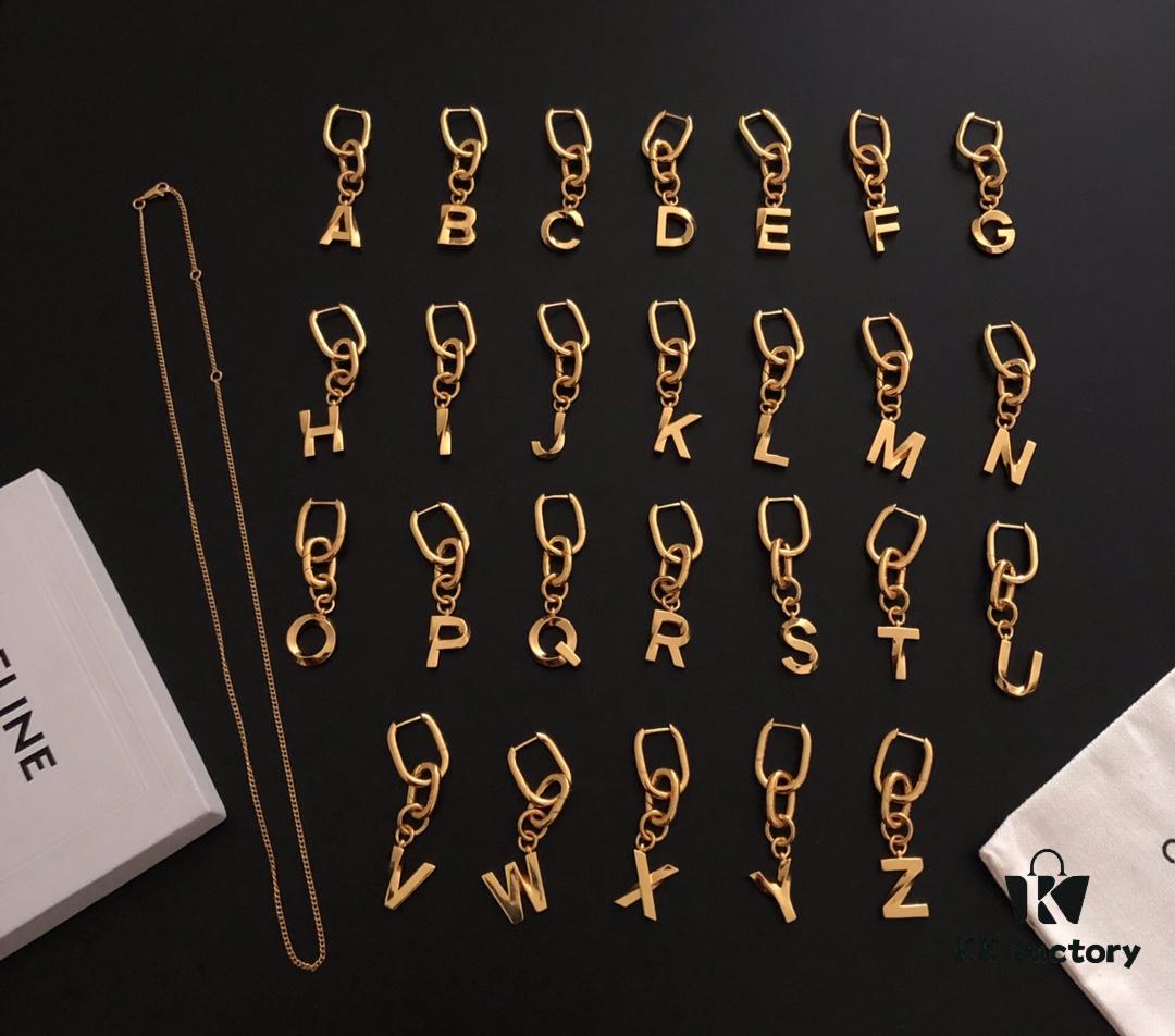 Celine New Letter Necklace / Earrings