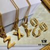 Celine Hot Sale! New Arrival Worldwide First Release! Celine 2021 New Alphabet Earrings and Necklace Multi-Wear Design