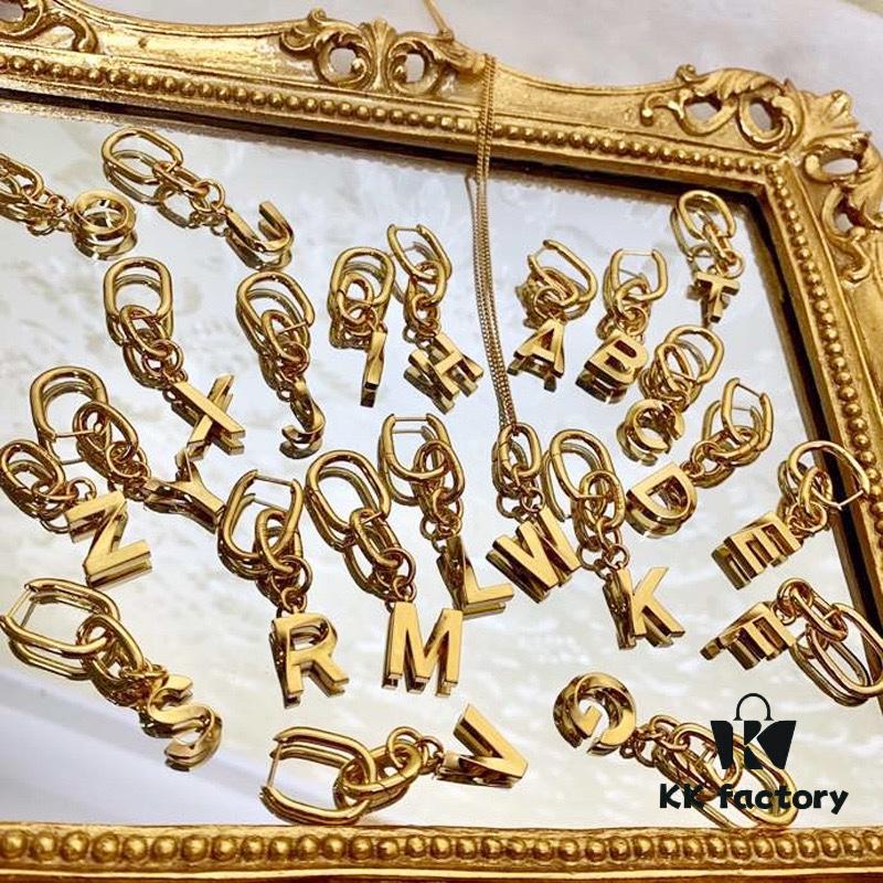 Celine Hot Sale! New Arrival Worldwide First Release! Celine 2021 New Alphabet Earrings and Necklace Multi-Wear Design