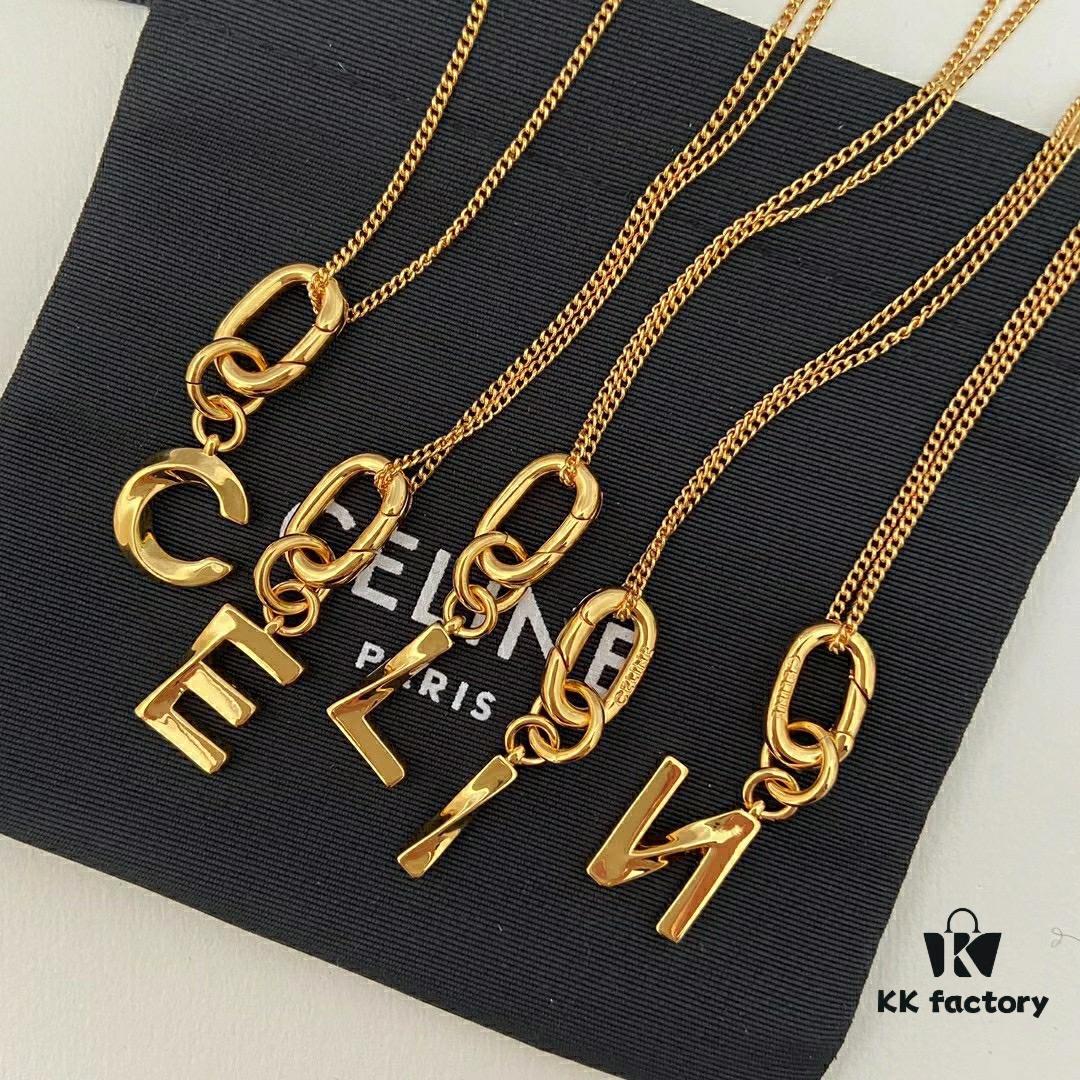 Celine Hot Sale! Brand New 2021 Multi-Way Alphabet Earrings and Necklace