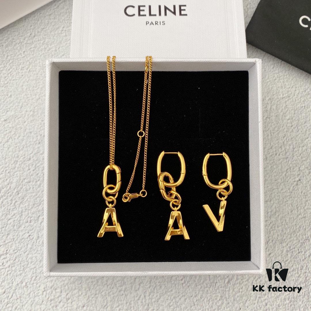 Celine Hot Sale! Brand New 2021 Multi-Way Alphabet Earrings and Necklace