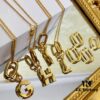 Celine Hot Sale! New Arrival Worldwide First Release! Celine 2021 New Alphabet Earrings and Necklace Multi-Wear Design
