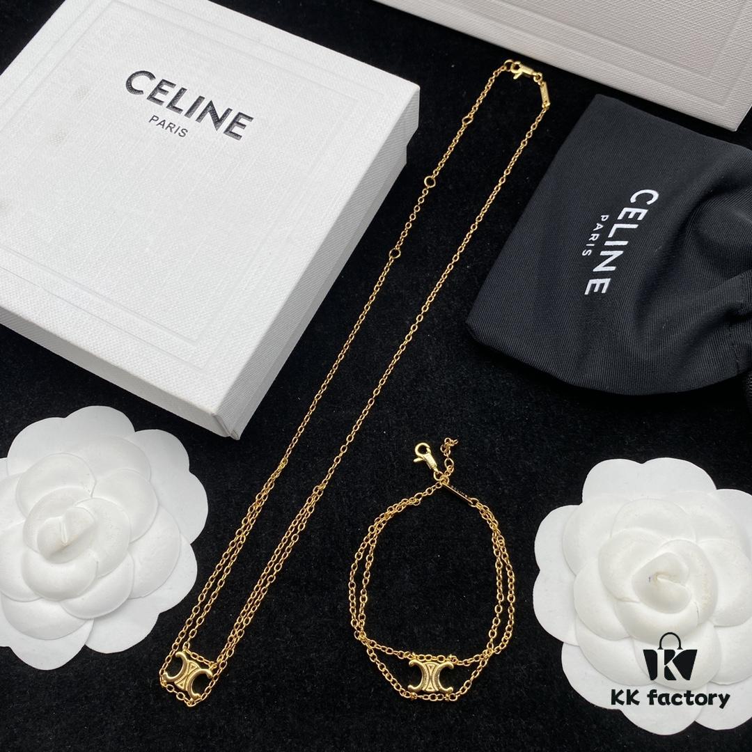 CELINE Effortless European and American Style Suitable for Various Occasions, Simple Yet Elegant, Made with Original-Match Materials