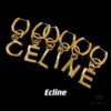 Celine Letter Earrings, Consistent ZP Material! 26 Letters, Authentic Craftsmanship, Thick Gold Plating!
