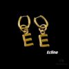 Celine Letter Earrings, ZP-Consistent Material! 26 Letters, Authentic Craftsmanship, Thick Gold Plating!