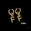 Celine Letter Earrings, ZP-Consistent Material! 26 Letters, Authentic Craftsmanship, Thick Gold Plating!