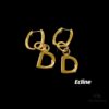 Celine Letter Earrings, ZP-Consistent Material! 26 Letters, Authentic Craftsmanship, Thick Gold Plating!