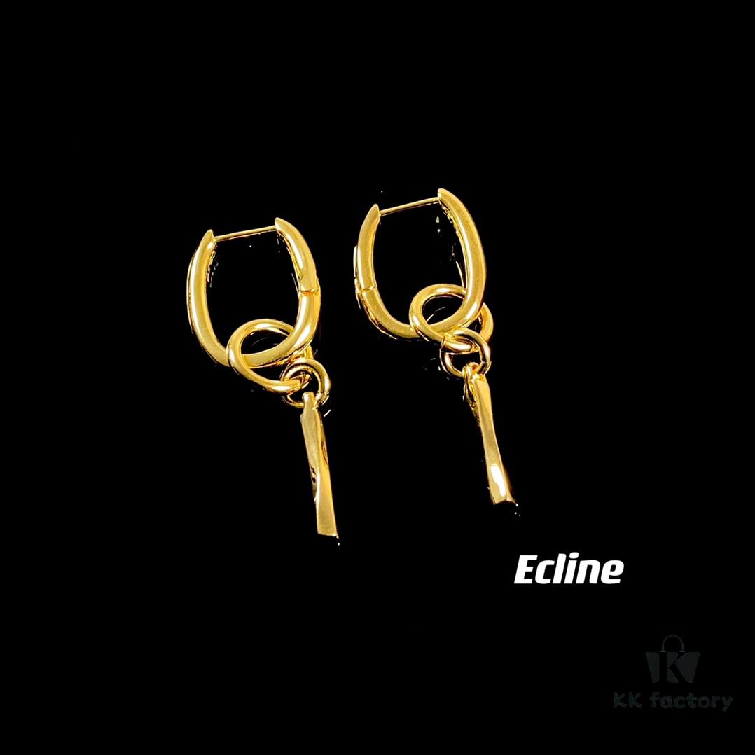 Celine Letter Earrings, ZP-Consistent Material! 26 Letters, Authentic Craftsmanship, Thick Gold Plating!
