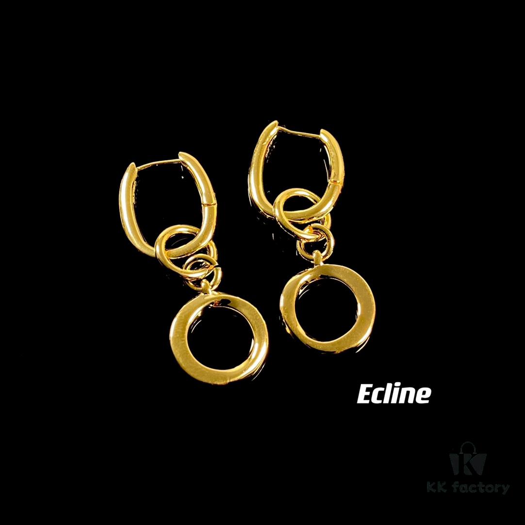 Celine Letter Earrings, ZP-Consistent Material! 26 Letters, Authentic Craftsmanship, Thick Gold Plating!