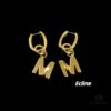 Celine Letter Earrings, ZP-Consistent Material! 26 Letters, Authentic Craftsmanship, Thick Gold Plating!