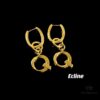 Celine Letter Earrings, ZP-Consistent Material! 26 Letters, Authentic Craftsmanship, Thick Gold Plating!