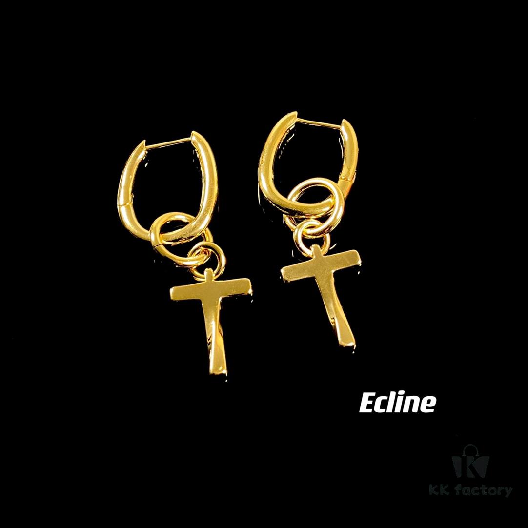 Celine Letter Earrings, Consistent ZP Material! 26 Letters, Authentic Craftsmanship, Thick Gold Plating!