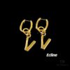Celine Letter Earrings, Consistent ZP Material! 26 Letters, Authentic Craftsmanship, Thick Gold Plating!